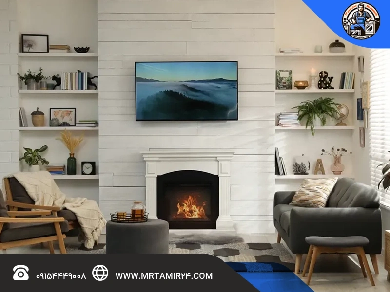 نصب تلویزیون بالای شومینه؛ درست یا غلط؟