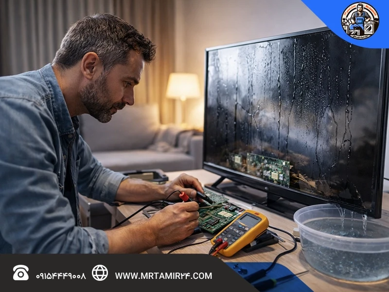 آیا میتوان تلویزیون آب خورده را در خانه تعمیر کرد؟